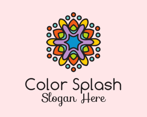 Colorful Spring Flower logo design