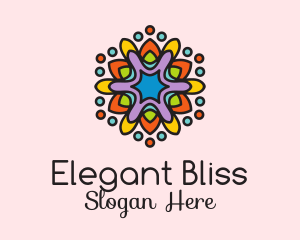 Pattern - Colorful Spring Flower logo design