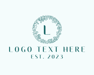 Leaf - Ornate Floral Wreath logo design