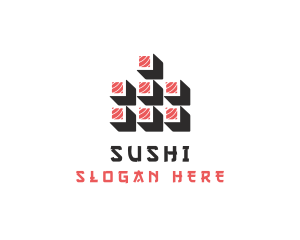 Tuna Sushi Roll logo design