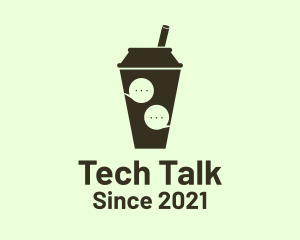 Talk Bubble Tea  logo design