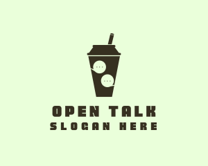 Talk Bubble Tea  logo design