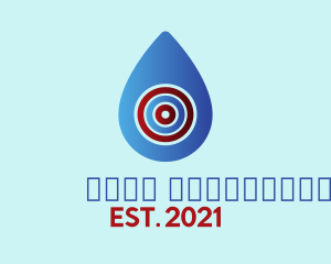 Drainage - Water Drop Target logo design