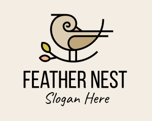 Perched Wild Bird logo design