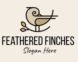 Perched Wild Bird logo design