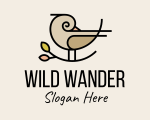 Perched Wild Bird logo design