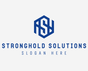 Cyber Hexagon Letter S logo design