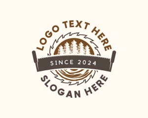 Logger - Forest Carpentry Saw logo design