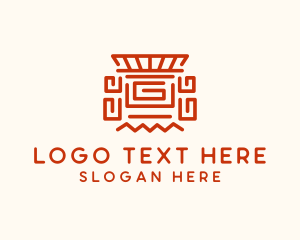 Aztec-culture - Ancient Tribal Letter G logo design