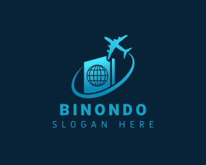 Holiday - Passport Plane Travel logo design