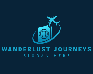Passport Plane Travel  logo design