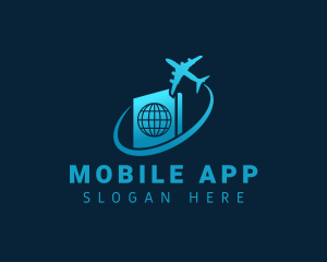 Trip - Passport Plane Travel logo design