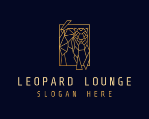 Leopard - Geometric Golden Tiger logo design