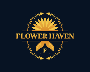 Stylish Flower Garden logo design