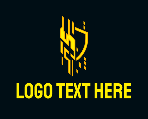 Security - Gamer Pixel Crest logo design