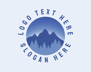 Tourism - Winter Mountain Sunrise logo design