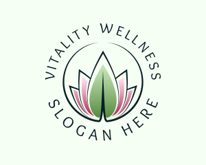 Wellness Lotus Leaf logo design