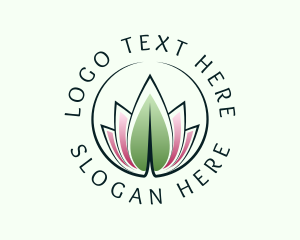 Spa - Wellness Lotus Leaf logo design