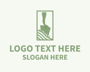 Lawn Care - Green Shovel Planting logo design