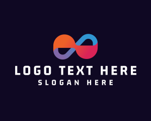 Telecommunication - Gradient Infinity Loop logo design