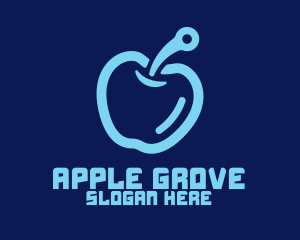 Digital Blue Apple logo design