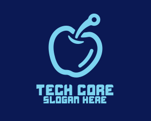 Digital Blue Apple logo design