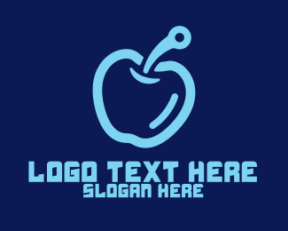Digital Blue Apple Logo
