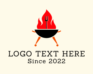 Street Food - Hot Grill Restaurant logo design