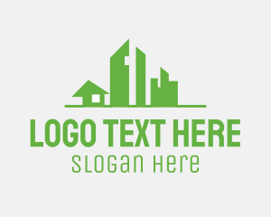 House - Home Building City logo design