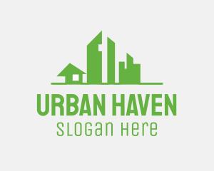 Home Building City logo design