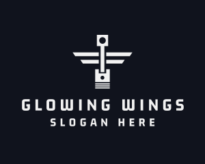 Mechanic Piston Wings logo design