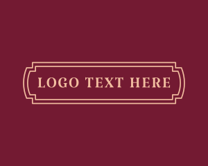 Simple - Simple Banner Wordmark logo design