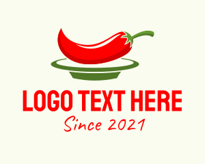 Herb - Chili Pepper Plate logo design