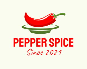 Pepper - Chili Pepper Plate logo design