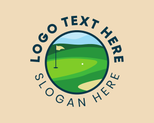 Golf Ball - Golf Course Badge logo design