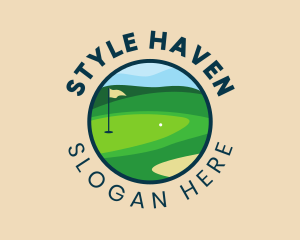 Golf Resort - Golf Course Badge logo design