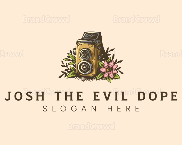 Video Camera Floral Logo