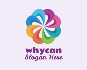 Colorful Flower Pinwheel Logo