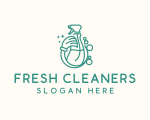 Spray Mop Cleaner logo design