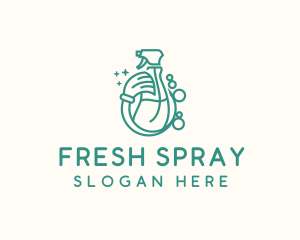 Spray Mop Cleaner logo design