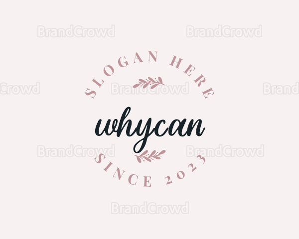 Aesthetic Feminine Wordmark Logo