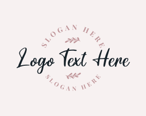 Aesthetic Feminine Wordmark Logo