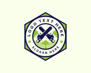 Tree - Chainsaw Tree Woodwork logo design