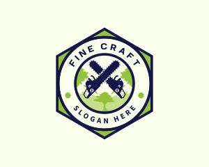 Chainsaw Tree Woodwork logo design