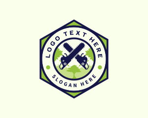 Chainsaw Tree Woodwork Logo