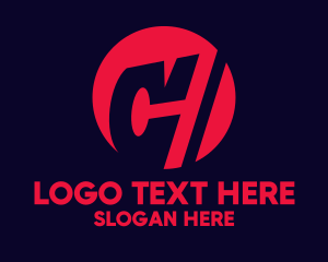 Dynamic - Red Circle Letter C logo design