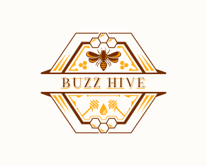 Wasp - Natural Bee Wasp Honeycomb logo design