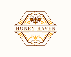 Apiculture - Natural Bee Wasp Honeycomb logo design