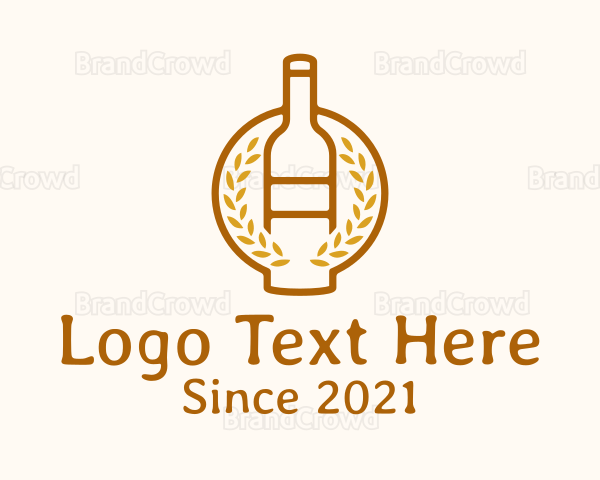 Wheat Liquor Bottle Logo