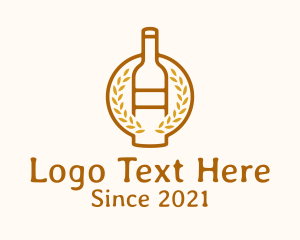 Liquor Store - Wheat Liquor Bottle logo design